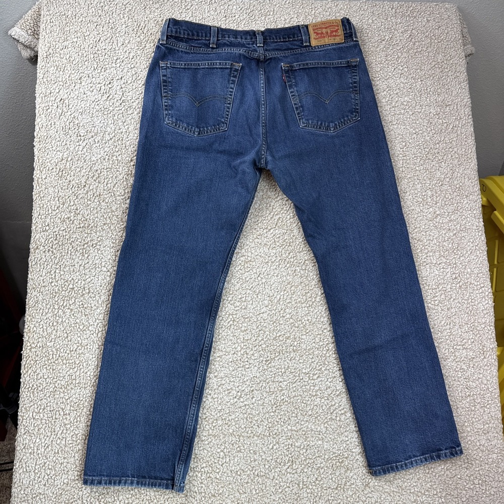 Levi's 505 Jeans Mens 38x30 Blue Regular Straight Medium Wash Mid Rise Denim - Picture 10 of 16